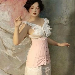 Ricchie New Arrivals Pink Sofia Handmade Waist Corset