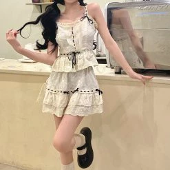 Leonie Girl New Arrivals Drop Of Dreams Cami Top & Skirt Set