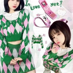 Summer 2022 [Nakiss Official] Run Sweetie Run Gingham Knit Set