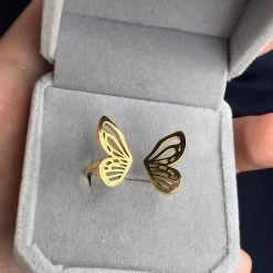 Peiliee Shop Golden Butterfly Ring
