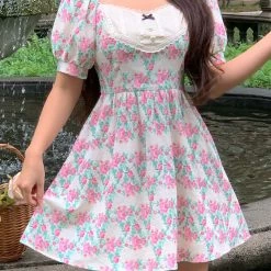 Boss JIA [Premium Selected] Rose Of France Vintage Floral Dress