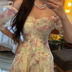 Boss JIA New Arrivals [Premium Selected] Secret Garden Flora Midi Dress