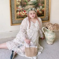 DAJUN [Curve Beauty] Aphrodite Floral Dress