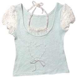 [Rose Island] Summer Mint Knit Top