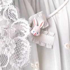 Peiliee Shop [From Sweden] Fine Handmade Bunny Doll Hairpin New Arrivals