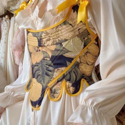 Ricchie New Arrivals Summer Lemon Tea Handmade Corset