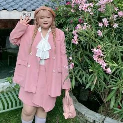 DAJUN New Arrivals [Curve Beauty] Suit Up Sweetheart Suit Set