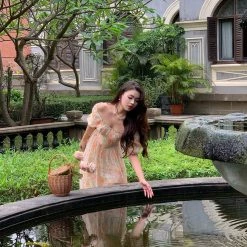 Boss JIA New Arrivals [Premium Selected] Butterfly In My Dream Midi Dress