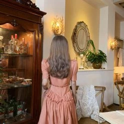 Chic Memories New Arrivals [Last Stock] Vienna Gilt Orange Vintage Princess Dress