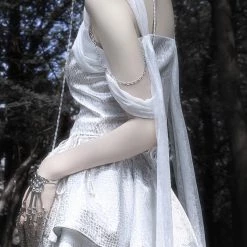 Blood Supply Silver Dragon Halter Ribbon Tops