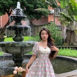 Boss JIA [Premium Selected] Rose Of France Vintage Floral Dress