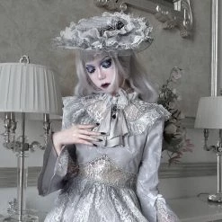 Blood Supply New Arrivals White Rose Funeral Handmade Lace Hat