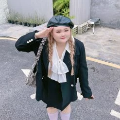 DAJUN New Arrivals [Curve Beauty] Suit Up Sweetheart Suit Set