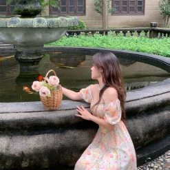 Boss JIA New Arrivals [Premium Selected] Butterfly In My Dream Midi Dress