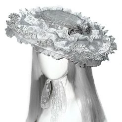 Blood Supply New Arrivals White Rose Funeral Handmade Lace Hat