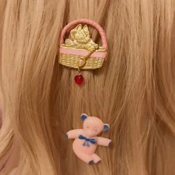 Peiliee Shop New Arrivals [Limited Edition] Kitty Party Brass Hairpin (from Japanese Artist)