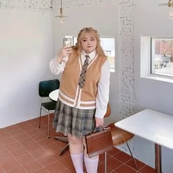 DAJUN New Arrivals [Curve Beauty] Back To School Girl Suit Set