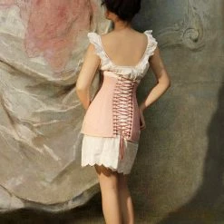 Ricchie New Arrivals Pink Sofia Handmade Waist Corset