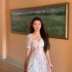 Boss JIA New Arrivals [Premium Selected] Secret Garden Flora Midi Dress