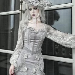 Blood Supply White Rose Funeral 3D Rose Corset Top Set New Arrivals 20 Blood Supply White Rose Funeral 3D Rose Corset Top Set New Arrivals