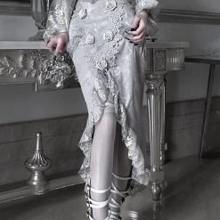 Blood Supply White Rose Funeral 3D Rose Corset Top Set New Arrivals 21 Blood Supply White Rose Funeral 3D Rose Corset Top Set New Arrivals