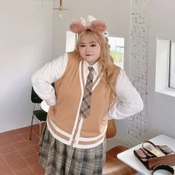 DAJUN New Arrivals [Curve Beauty] Back To School Girl Suit Set