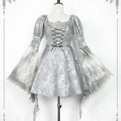 Blood Supply White Rose Funeral Classical Lace Dress Set