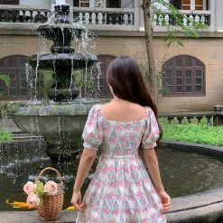 Boss JIA [Premium Selected] Rose Of France Vintage Floral Dress