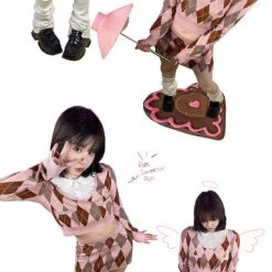 Summer 2022 [Nakiss Official] Run Sweetie Run Gingham Knit Set