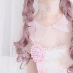 Peiliee Shop [2020 New] Yuki Hime Single Collar Pastel Babydoll Inner Blouse New Arrivals
