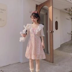 Rose Candy Summer 2022 Strawberry Candy Vintage Cotton Dress