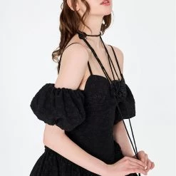 [UNOSA] Dark Night Rose Cami Dress