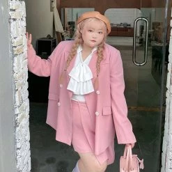 DAJUN New Arrivals [Curve Beauty] Suit Up Sweetheart Suit Set