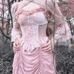 Blood Supply Summer 2022 The Sakura Fairy Velvet Lace Dress