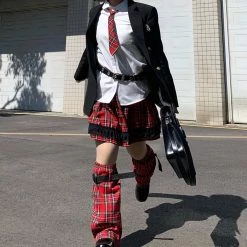 [Customized] Y2K Girl Pleated Tartan Skirt New Arrivals