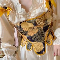 Ricchie New Arrivals Summer Lemon Tea Handmade Corset