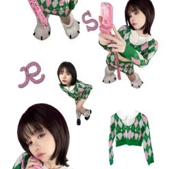 Summer 2022 [Nakiss Official] Run Sweetie Run Gingham Knit Set