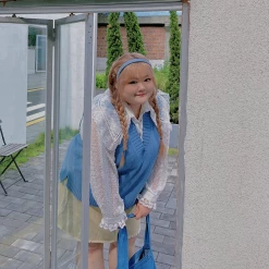 DAJUN [Curve Beauty] Autumn Blossom School Girl Knit Vest New Arrivals