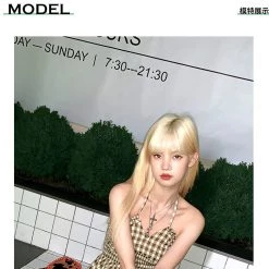 New Arrivals [Mummy Cat] My Cocoa Brownies Gingham Mini Dress