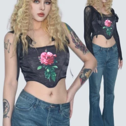 Ricchie New Arrivals Backyard Rose Handmade Corset