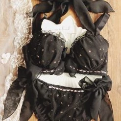 Japanese Lingerie New Arrivals The Shiny Stars Bra Set With Plus Sizes