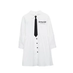 DAJUN Summer 2022 [Curve Beauty] Greycliff Preppy Style Shirt Dress