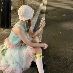 New Arrivals [August Unicorn] Strawberry Mint Marshmallow Handmade Dress Set