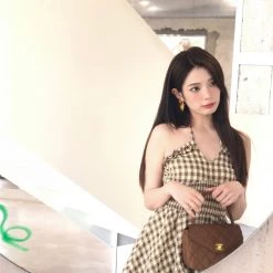 New Arrivals [Mummy Cat] My Cocoa Brownies Gingham Mini Dress