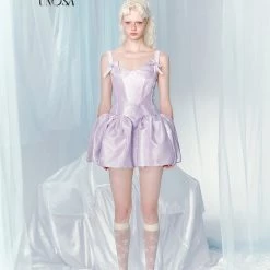 [UNOSA] Lost In Lavender Haze Cami Mini Bud Dress