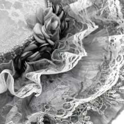 Blood Supply New Arrivals White Rose Funeral Handmade Lace Hat