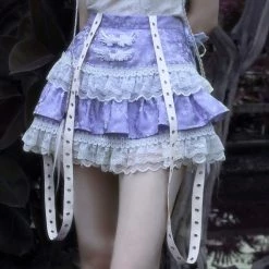 Blood Supply Summer 2022 God's Redemption Lavender Lace Tiered Skirt