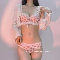 Sister Lingeire Strawberry Garden Lingerie Bra Set New Arrivals