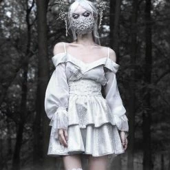 Blood Supply Silver Dragon White Goth Three-piece Set New Arrivals