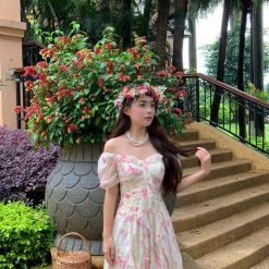 Boss JIA New Arrivals [Premium Selected] Secret Garden Flora Midi Dress